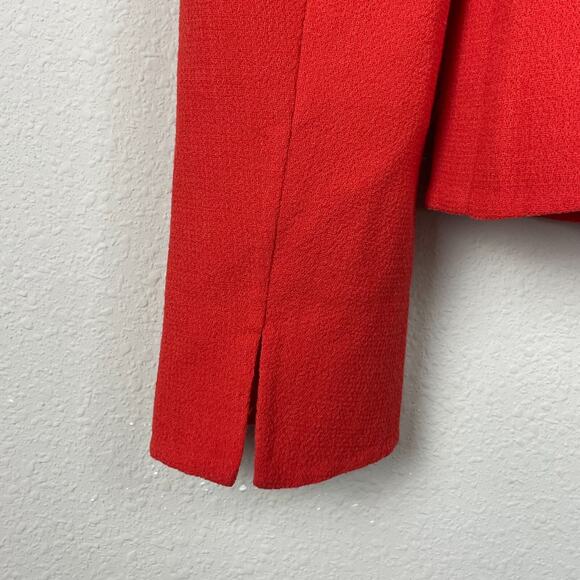 Akris Red Virgin Wool Blazer Size‎ 4 – Schurwolle Minimalist Old Money Style - Picture 3 of 10